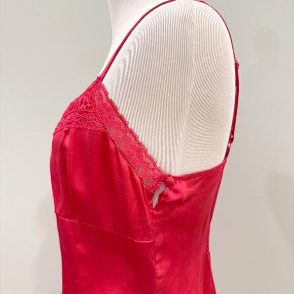 Vintage Y2K Tank Top Size XS Hot Pink 100% Silk Cami Girly Soft Girl Babydoll - Picture 5 of 16